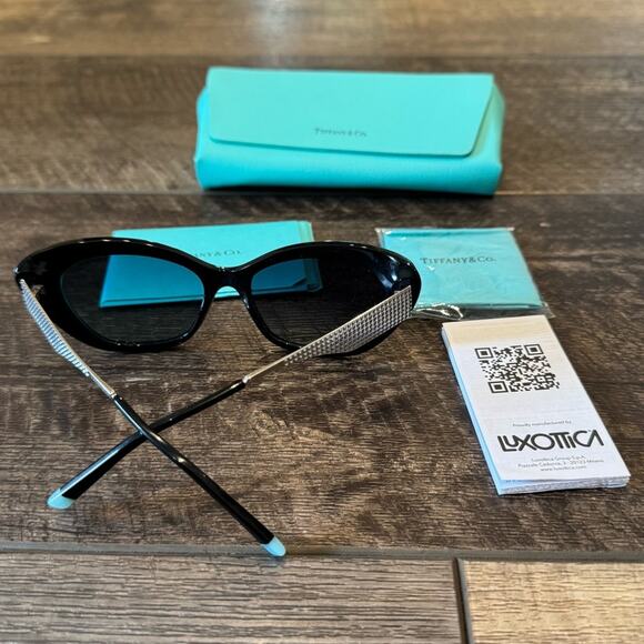 Tiffany & Co. Black Cat-Eye Sunglasses TF4518 80019S Black 54mm Blue Grad Lens main image 6